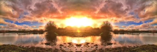 Harmonious Resonance - Sunset over Burton on Trent Wash Lands. 2012